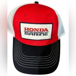 Honda Marine Red and Navy Trucker Hat NWOT